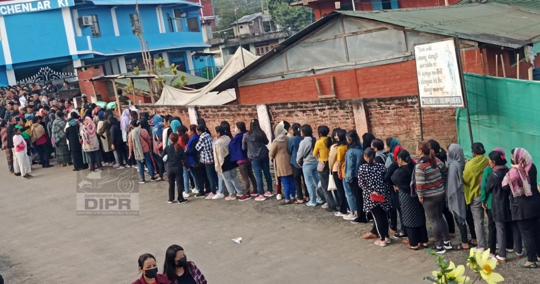 Polling conducting very peacefully at Mangkolemba