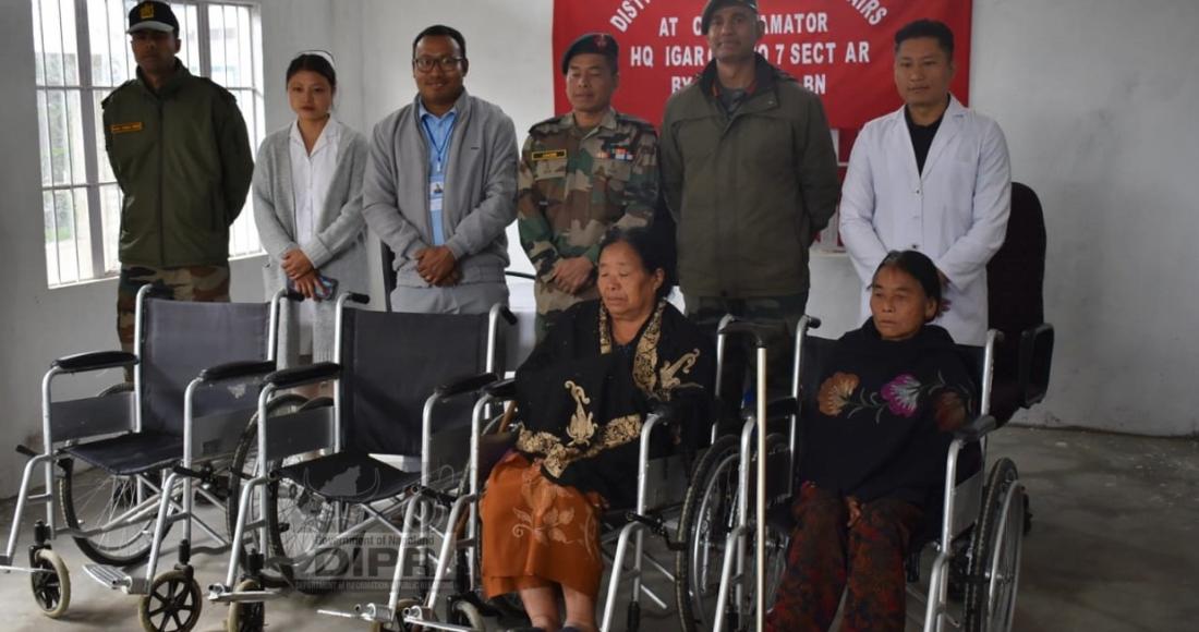 SHAMATOR BATTALION ASSAM RIFLES DISTRIBUTES WHEELCHAIRS