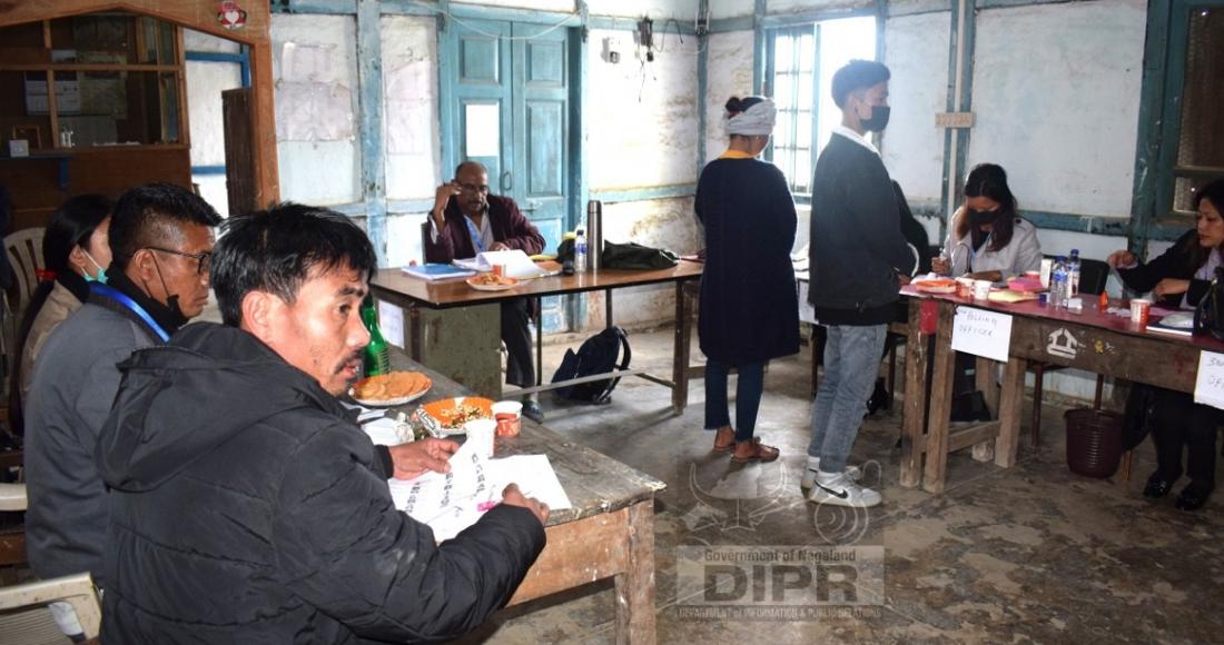 Tuensang Sadar-I polling station no. 9 TTC Office, all PwDs polling team