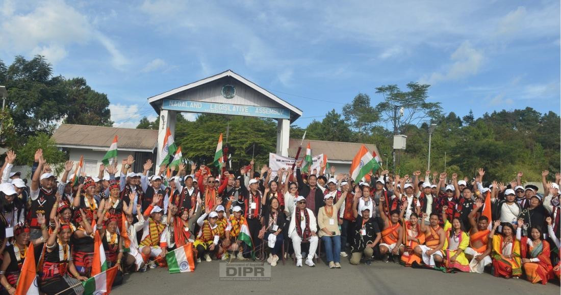 DEPUTY CHIEF MINISTER FLAGS OFF JAN JATIYA GAURAV DIVAS 2023 TRIBAL MARCH