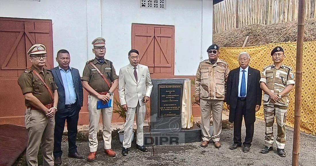 MLA & Chairman DPDB Kiphire, C Kipili Sangtam inaugurated the Police Station at Seyochung Town under Kiphire District 