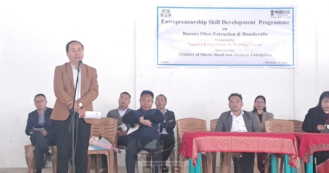 MLA DR. NEISATUO MERO INAUGURATES SKILL DEVELOPMENT TRAINING FOR BANANA FIBRE EXTRACTION AND HANDICRAFTS IN PFUTSERO