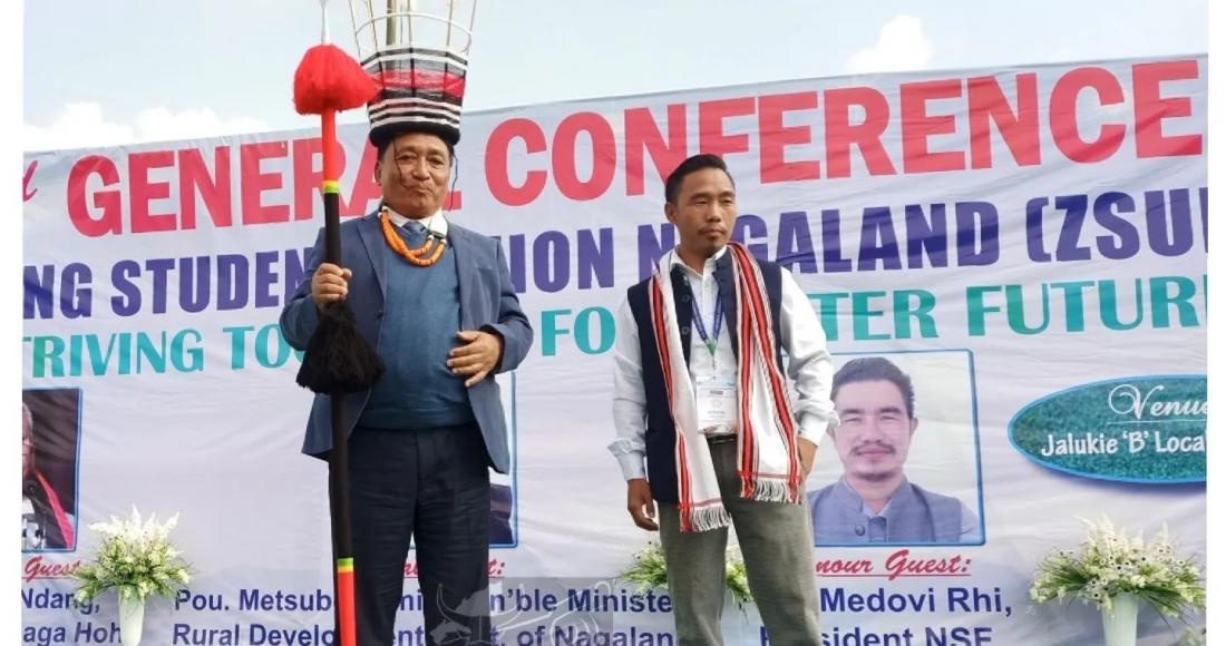 Minister for Rural Development and SIRD, Metsubo Jamir graced the 33rd General Conference of Zeliangrong Students' Union Nagaland (ZSUN) inaugural function as the Special Guest at Jalukie B Local Ground, Peren on 15th December 2023.