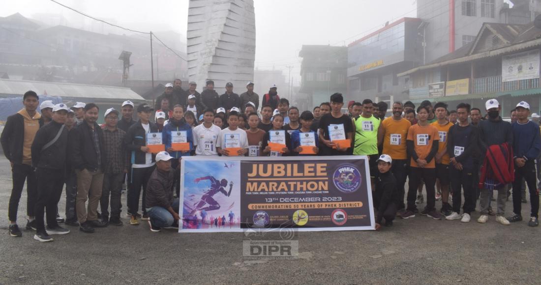 JUBILEE MARATHON MARKS 50 YEARS OF PHEK DISTRICT WITH ENTHUSIASTIC PARTICIPATION