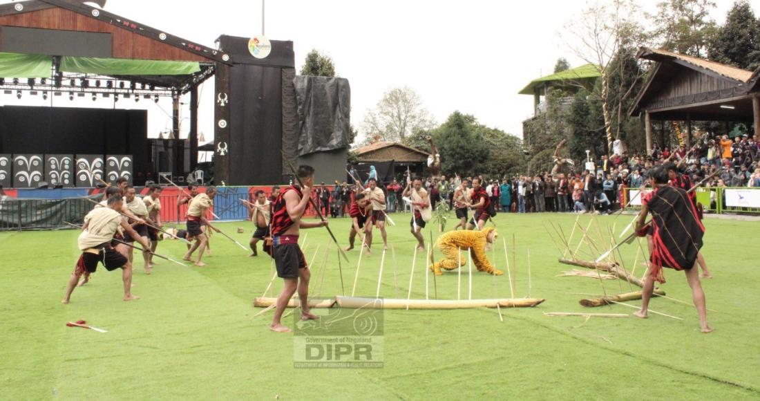 NAGA TRIBES PRESENT CULTURAL DIVERSITY ON THE 9TH DAY OF THE HORNBILL FESTIVAL