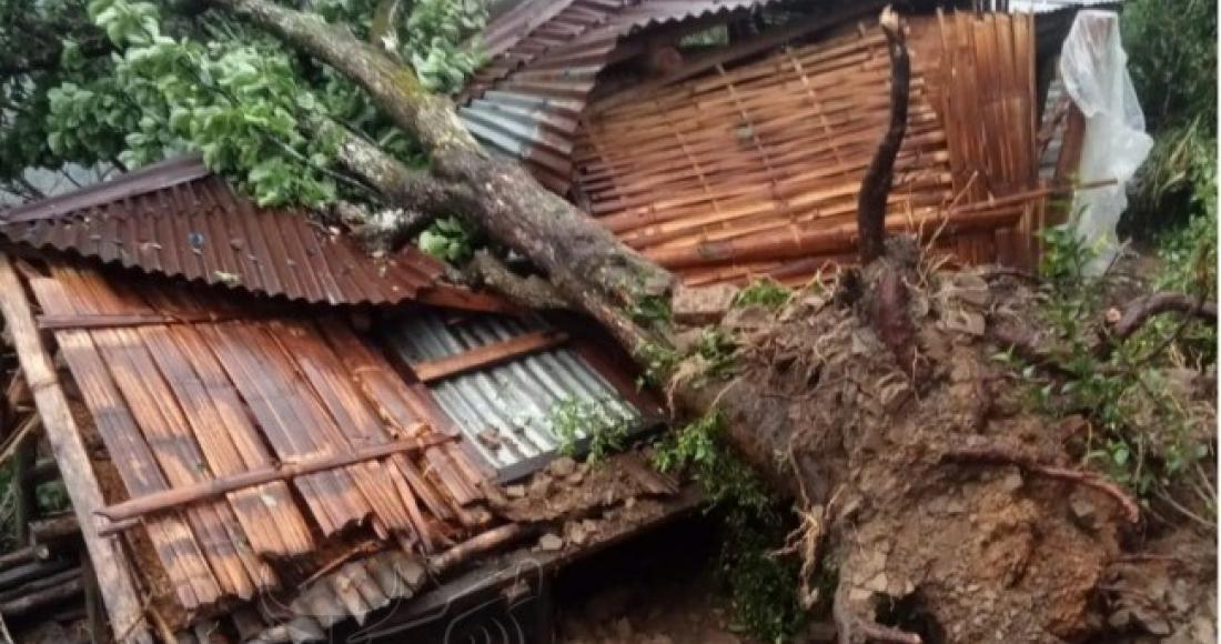 Houses including Granaries, Light poles & PHE pipeline were destroyed by windstorm at Old Manger village, Sitimi Town and Matriki (Yingshikiur), under Kiphire District, on 19th April 2024