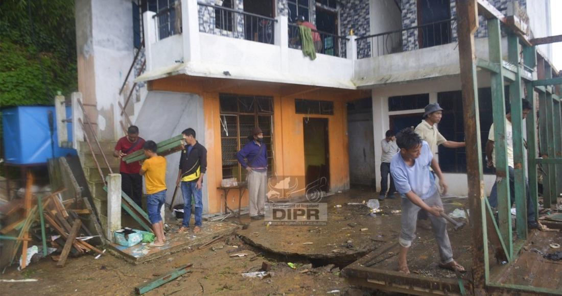 MASSIVE SOIL EROSION DUE TO INCESSANT RAINFALL IN ZUNHEBOTO