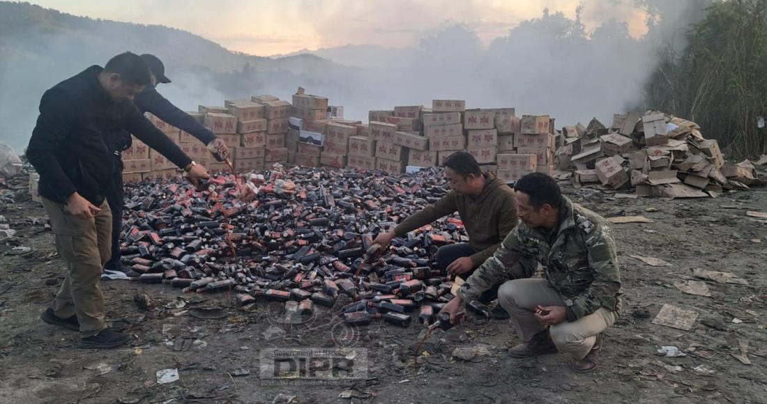 SEIZED IMLF CONSIGNMENT DESTROYED AT MOKOKCHUNG