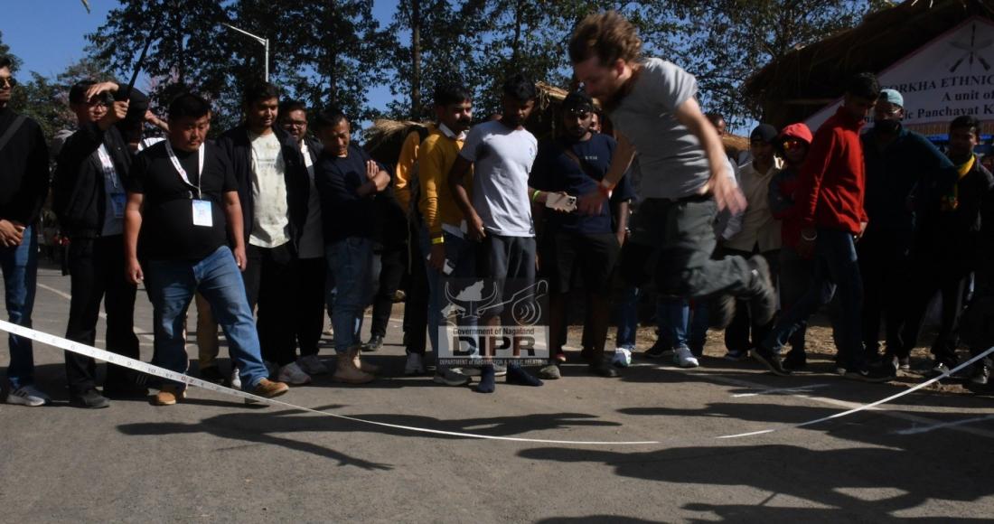 INDIGENOUS STANDING BROAD JUMP COMPETITION HELD AT HORNBILL FESTIVAL