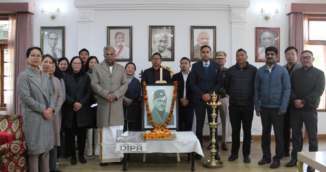 GOVERNOR LA GANESAN OBSERVES NETAJI SUBHAS CHANDRA BOSE JAYANTI AT RAJ BHAVAN, KOHIMA