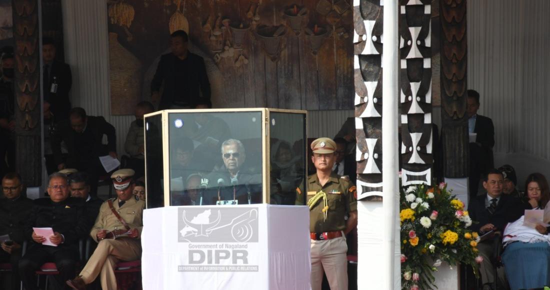 GOVERNOR LA GANESAN ADDRESSES THE STATE ON THE OCCASION OF THE 76th REPUBLIC DAY AT KOHIMA