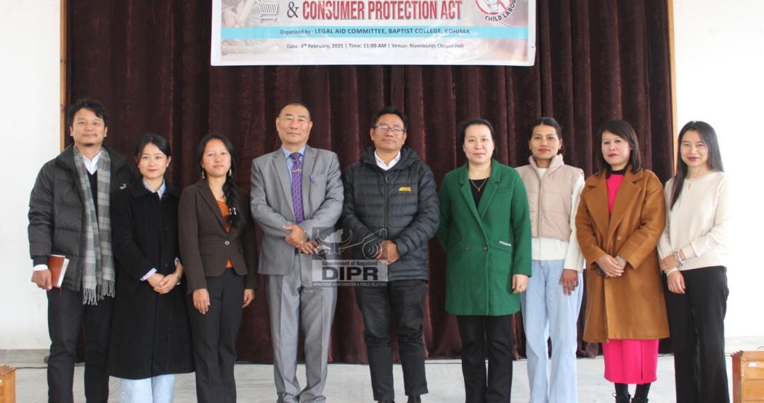 AWARENESS PROGRAM ON 'LEGAL PROVISIONS RELATED TO CHILD LABOUR ACT AND CONSUMER PROTECTION ACT' HELD AT BAPTIST COLLEGE, KOHIMA