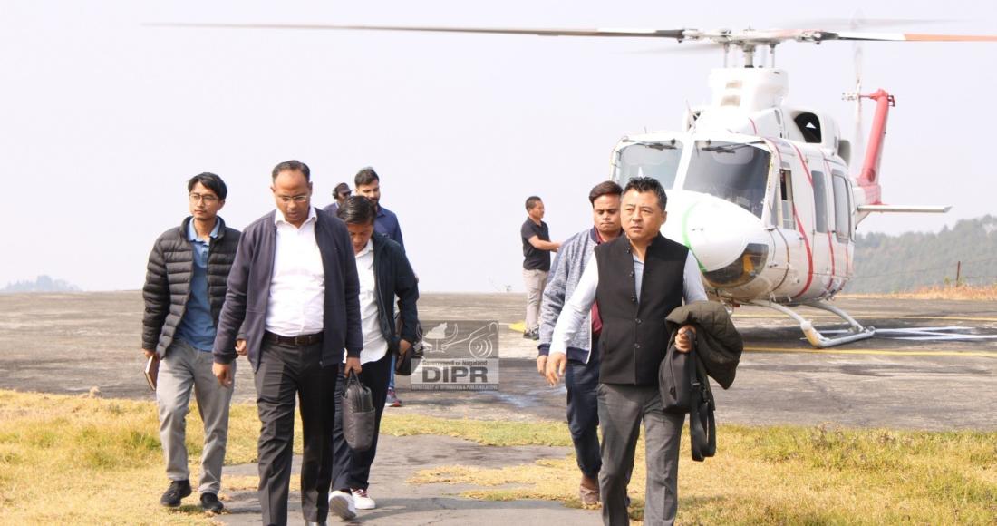 STATE TRANSPORT DEPARTMENT OFFICIALS AND PAWAN HANS LTD VISITS ZUNHEBOTO