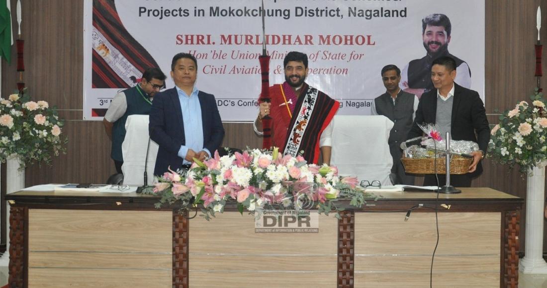 UNION MINISTER OF STATE MURLIDHAR MOHOL VISITS MOKOKCHUNG