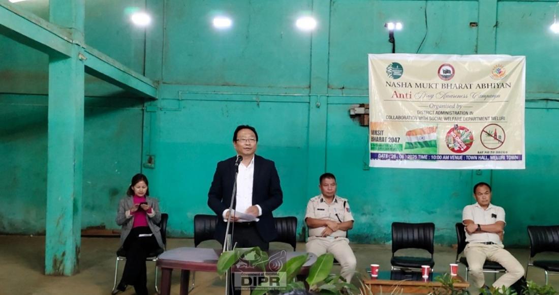 INTERNATIONAL DAY AGAINST DRUG ABUSE & ELLICIT TRAFFICKING HELD ACROSS THE STATE AT (MELURI)