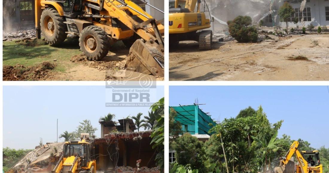 EVICTION OF ENCROACHMENT OF AAI LAND AT CHUMOUKEDIMA WAS CARRIED OUT