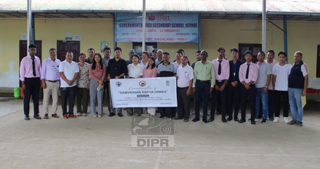 EAC Kiphire, Takatemjen Pongen with the participants at the celebration of "Samvidhan Hatya Divas" at Pungro Town