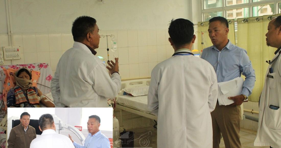 P. PAIWANG KONYAK VISITS HEZUKHU MEMORIAL DISTRICT HOSPITAL ZUNHEBOTO & HOLDS REVIEW MEETING