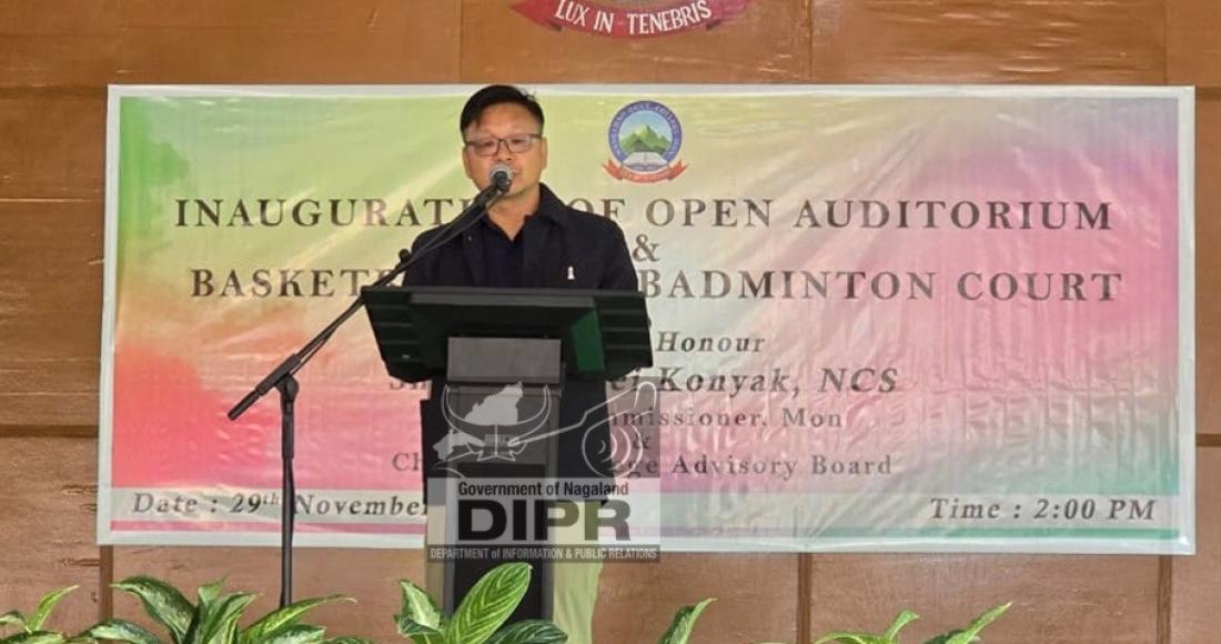 AUDITORIUM AND BASKETBALL CUM BADMINTON COURT INAUGURATES AT WANGKHAO GOVERNMENT COLLEGE MON