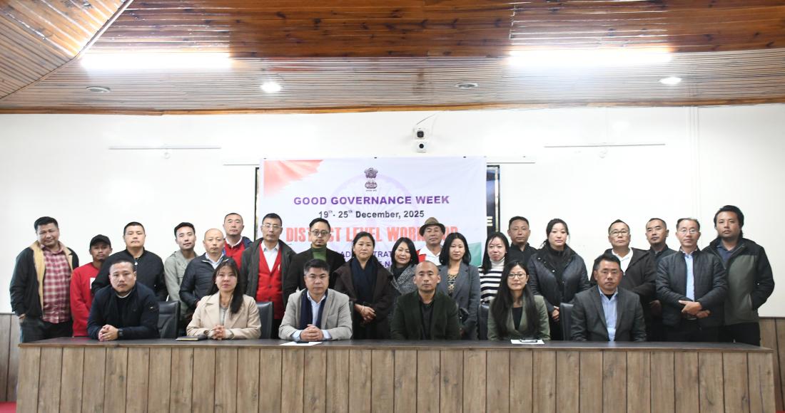 Deputy Commissioner Kohima B Henok Buchem, officers and staff of DC Office Kohima during observation of good governance week at DC Office Kohima on 19th December 2025.