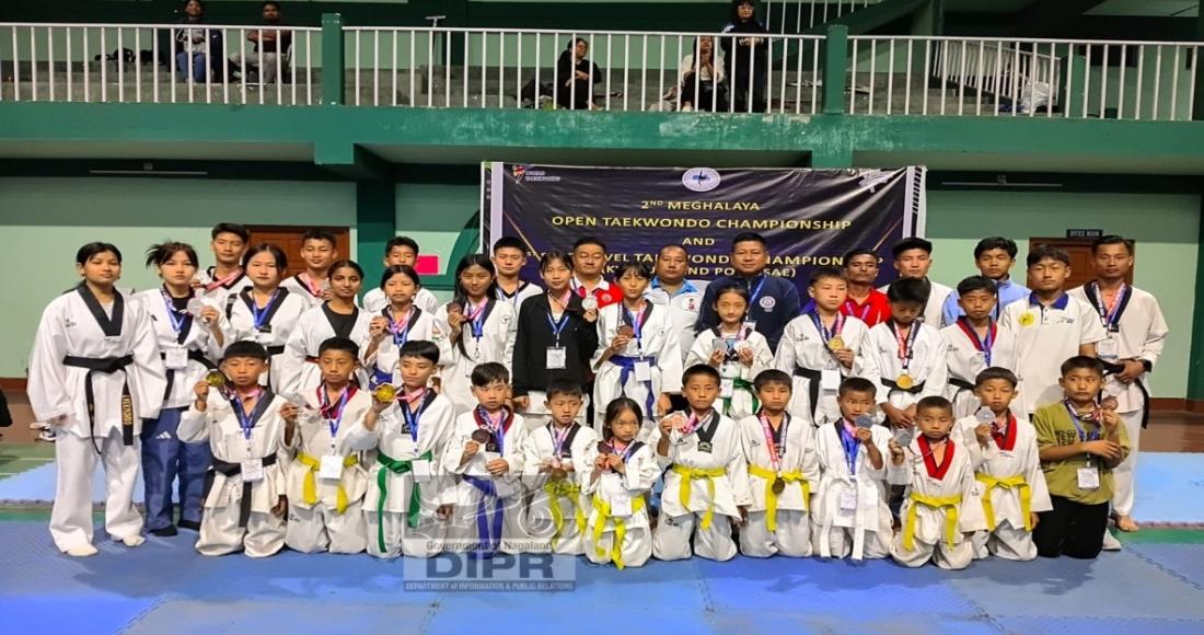 NAGALAND TAEKWONDO TEAM BAGS 33 MEDALS AT MEGHALAYA OPEN CHAMPIONSHIP