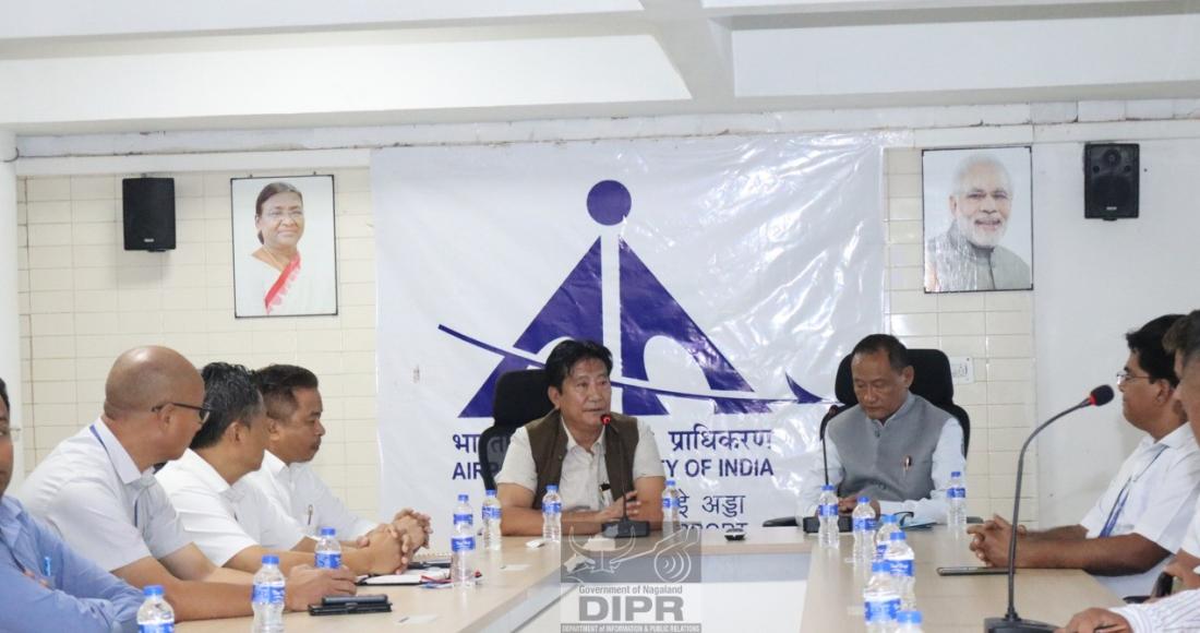 ADVISOR A. PONGSHI PHOM VISITS DIMAPUR RAILWAY STATION AND AIRPORT, REVIEWS DEVELOPMENTAL ISSUES
