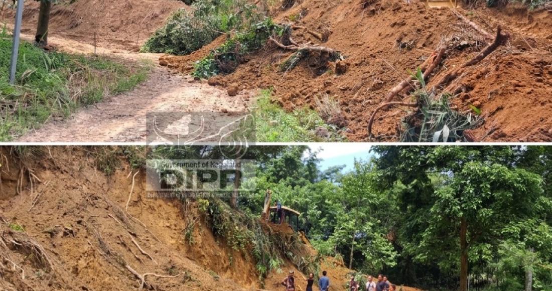 Bhandari Sub Division engaged in fresh earth cutting between Zero Point Bhandari to Yimpang village road