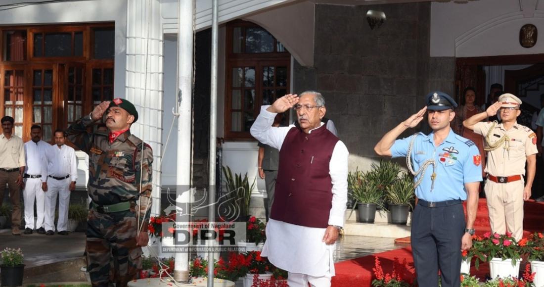 GOVERNOR HOISTS NATIONAL TRICOLOUR AT LOK BHAVAN ON 80th INDEPENDENCE DAY