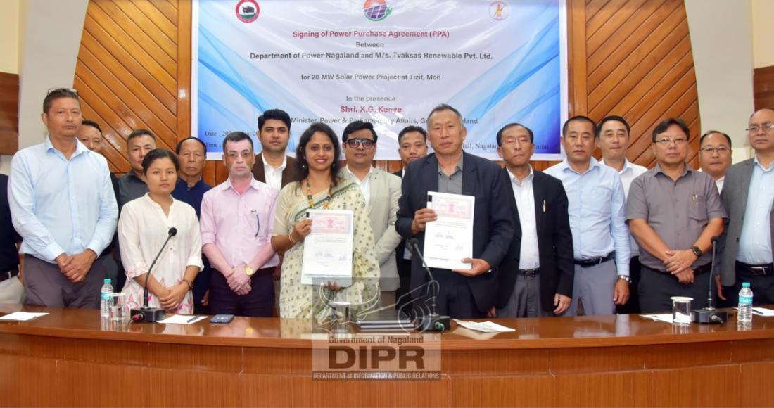 SIGNING OF PPA FOR 20 MW SOLAR POWER PLANT HELD AT KOHIMA