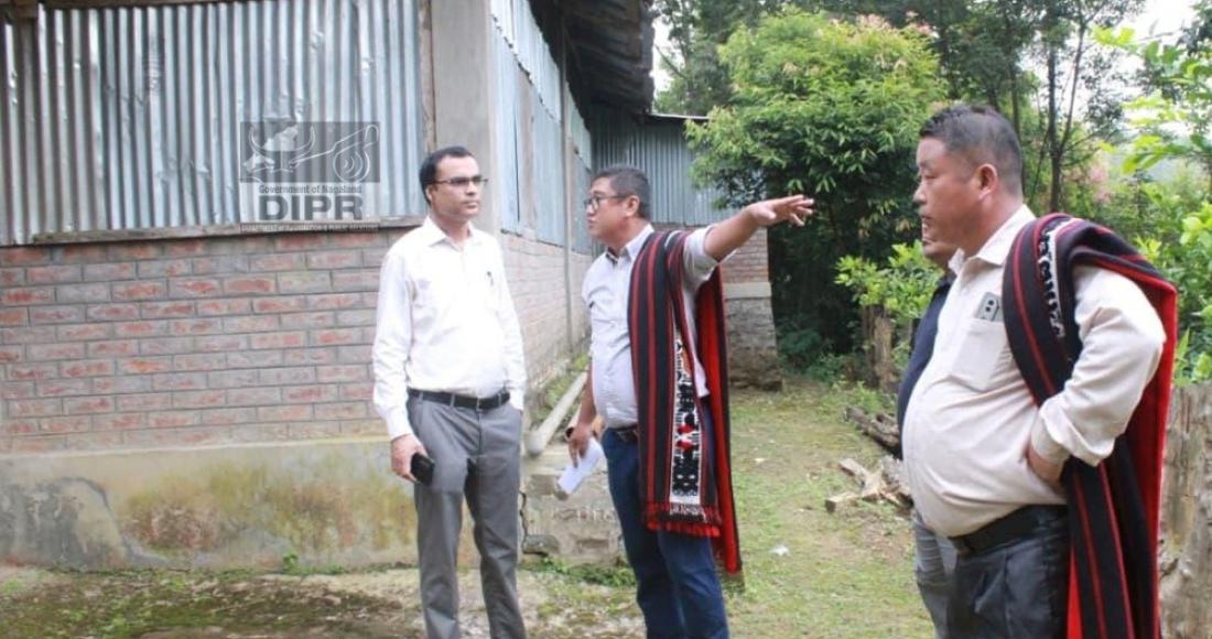 UNDER SECRETARY MAHIPAL YADAV VERIFIES SCHOOL INFRASTRUCTURE PROJECT IN MANGMETONG VILLAGE