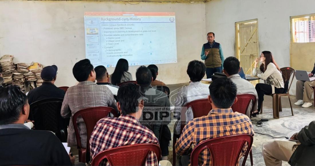 Training of field functionaries for completion of district census handbook underway at ADC’s office Aghunato, Zunheboto