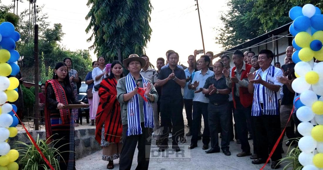 ACHUMBEMO KIKON INAUGURATES ROAD AT BHANDARI